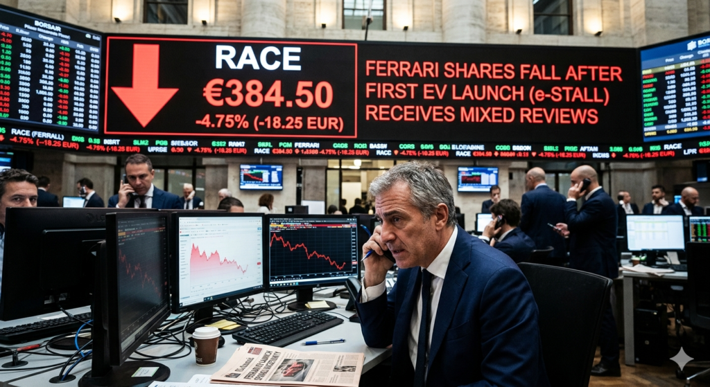 Ferrari Shares Fall After First EV Launch