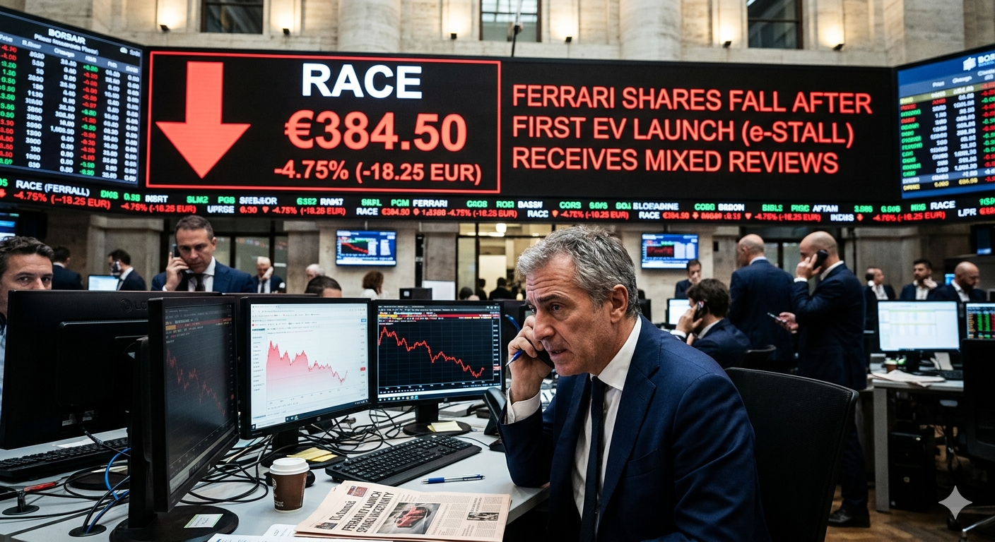 Ferrari Shares Fall After First EV Launch